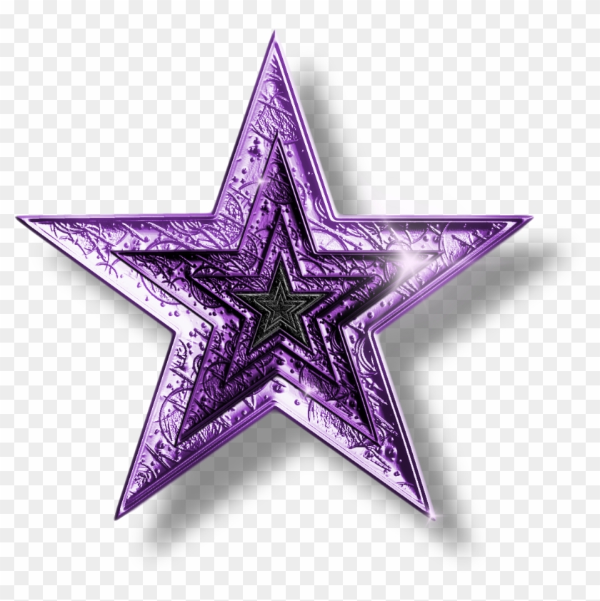 Pink And Star Vector Royalty Free Library - Purple Stars Clip Art - Png Download #393159