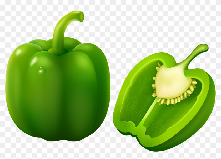 Green Bell Pepper Bulgarian - Transparent Background Bell Pepper Clipart #393689