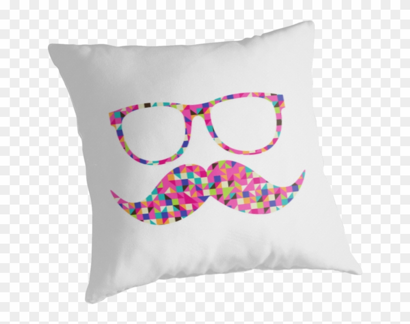 Funny Girly Pink Abstract Mustache Hipster Glasses - Facebook Cover Photo Moustache Clipart