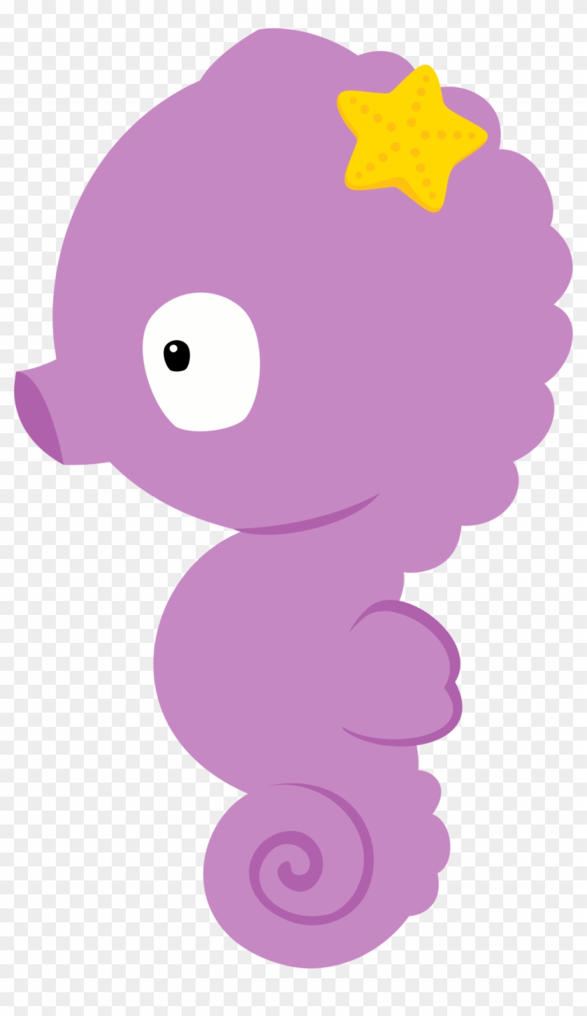 Free Clipart Fresh Water Fish In Seaweed Borders - Pequena Sereia Cavalo Marinho Png Transparent Png #394635