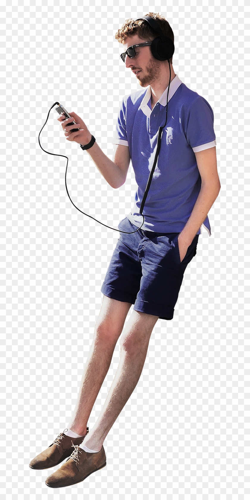 Skalgubbar 279 R Listeneing To Music - Person Leaning Against Wall Png Clipart