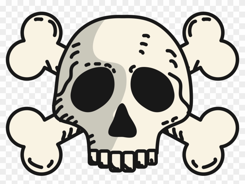 Vector Transparent Library And Crossbones At Getdrawings - Skull And Crossbones Transparent Colorful Clipart