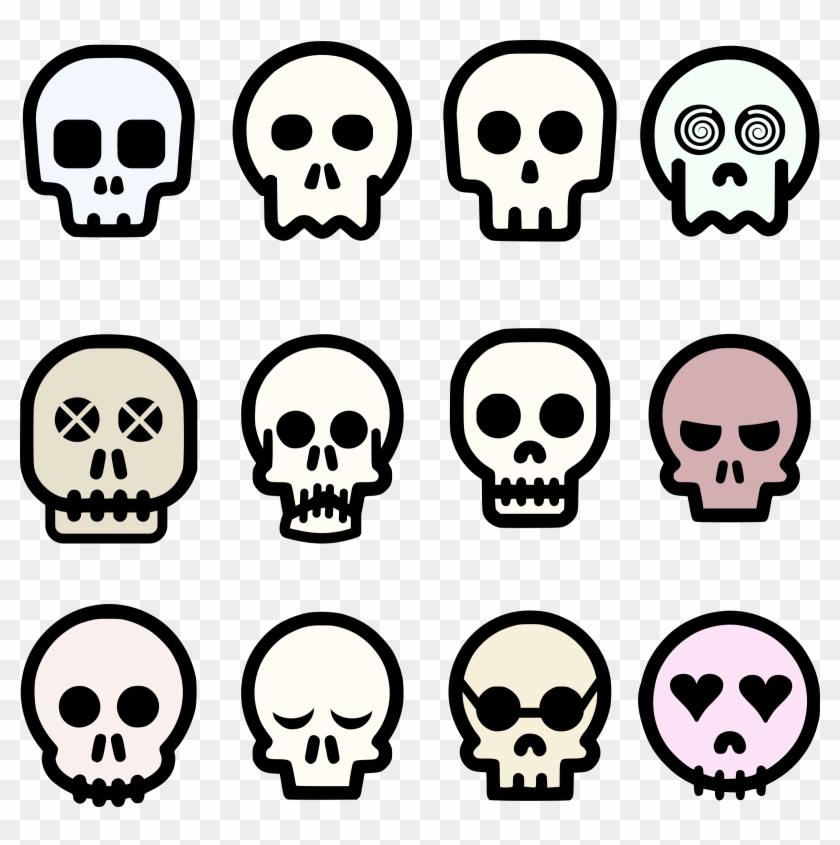 Skull Emoji Vector Clipart Image - Free Skull Cartoon Vector - Png Download #395072