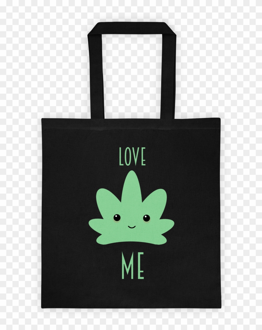 Kawaii Cannabis Stoner Shopping Bag Cute Weed Leaf - Tote Bag Clipart