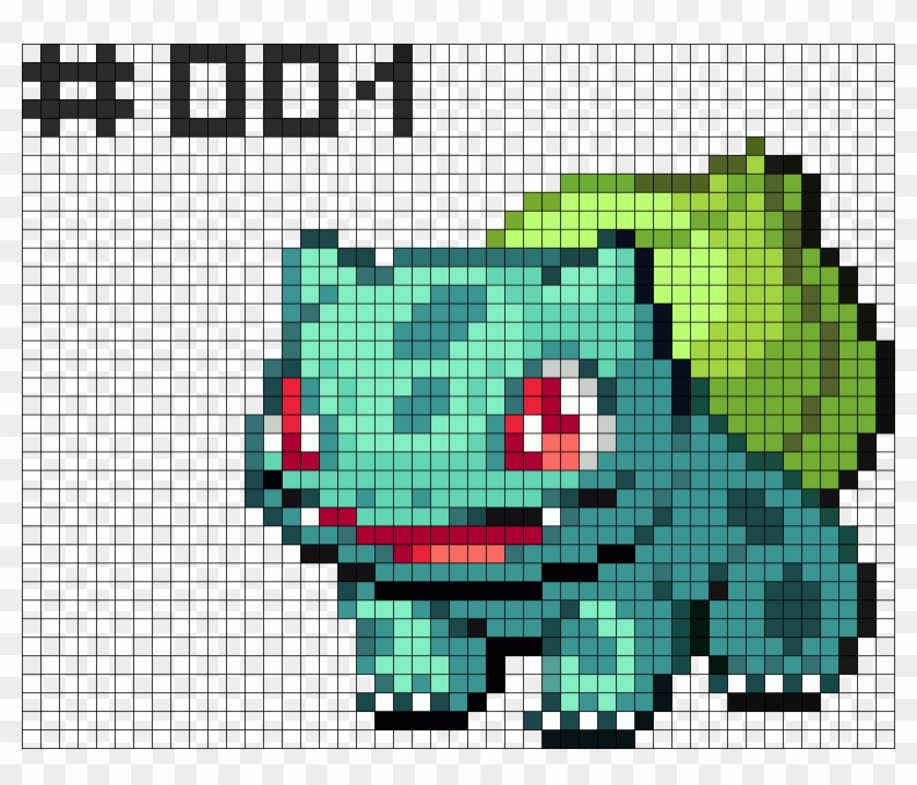 Bulbasaur Perler Bead Pattern / Bead Sprite - Bulbasaur Sprite Clipart