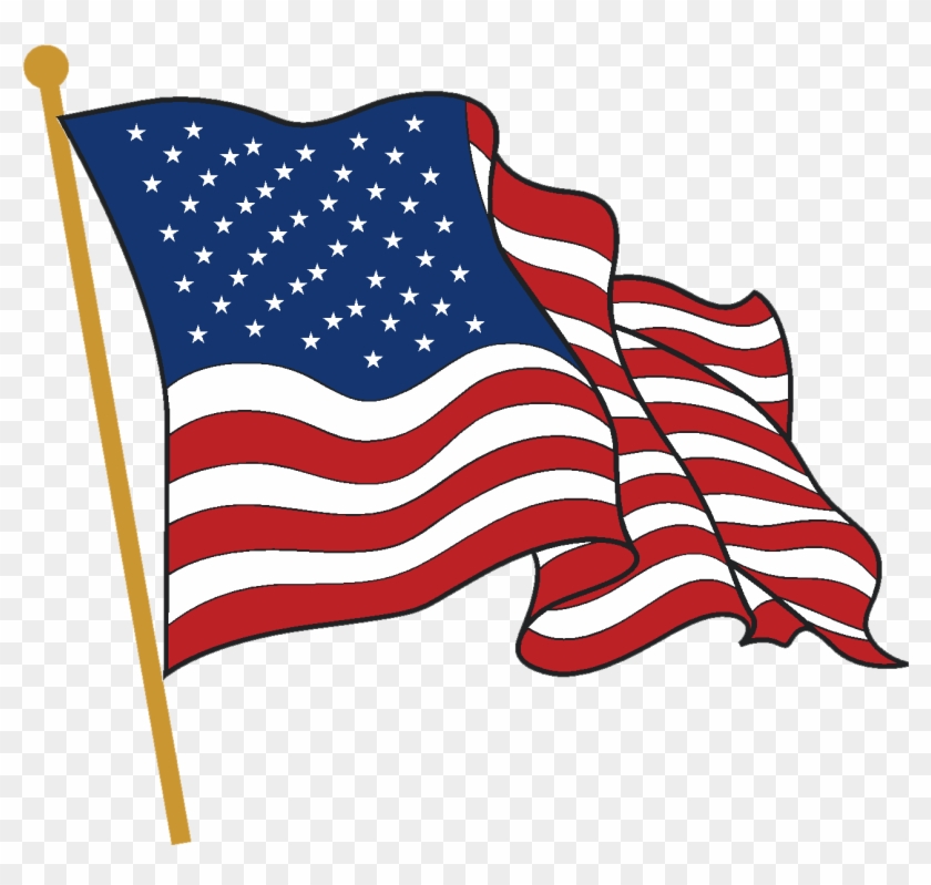 American Flag Waving Png - American Flag Flying Clipart Transparent Png #395946