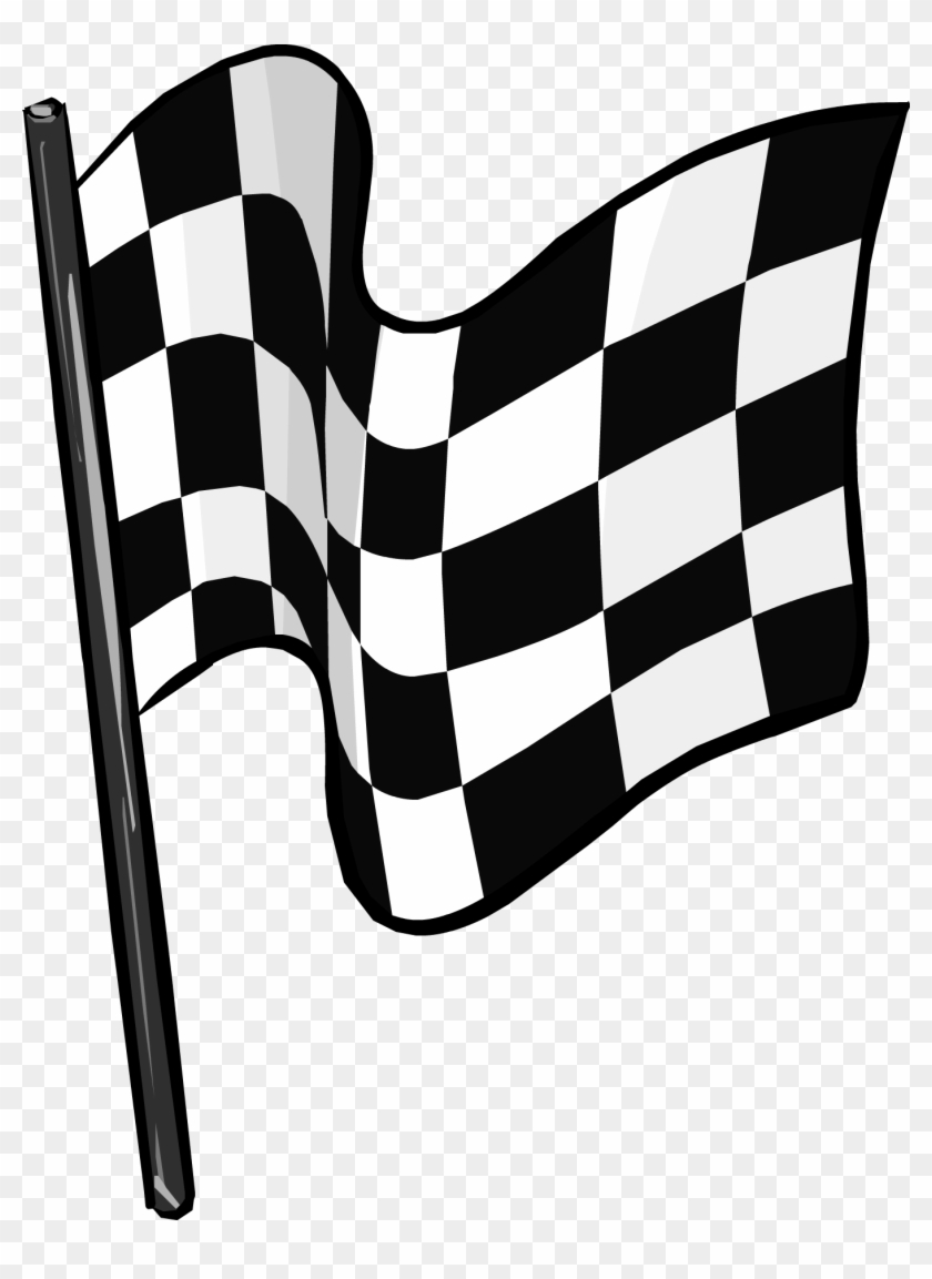 Racing Flag Free Png Image - Flag White And Black Png Clipart #395950