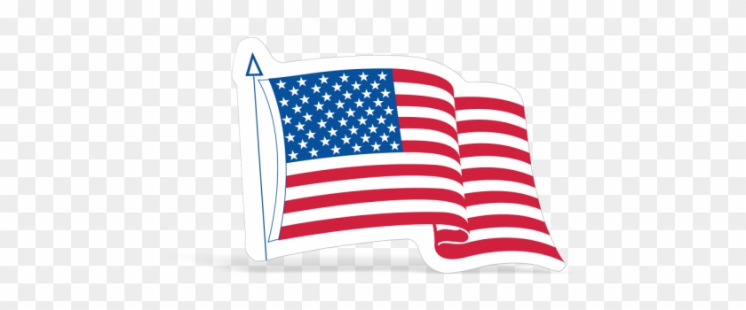 Die Cut Waving American Flag Decals - Fort Sumter Clipart #396067