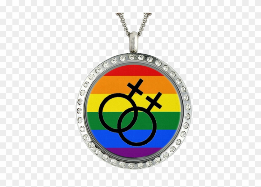 Interlocking Female Symbols Locketz Design - Jewish Charms Clipart #396173