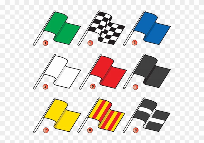 Flags In Racing Clipart #396177