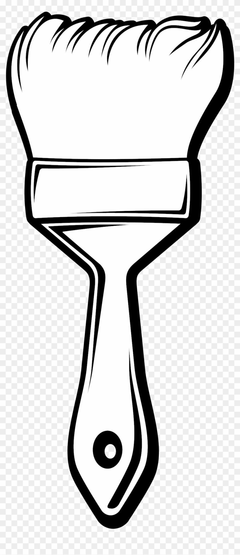 Paint Brush Clipart Printable - Paint Brush Clipart Black And White - Png Download