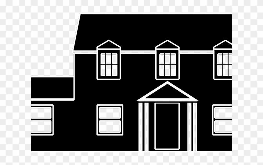 Mansion Clipart 3 House - Buildings Home Clipart Black And White - Png Download