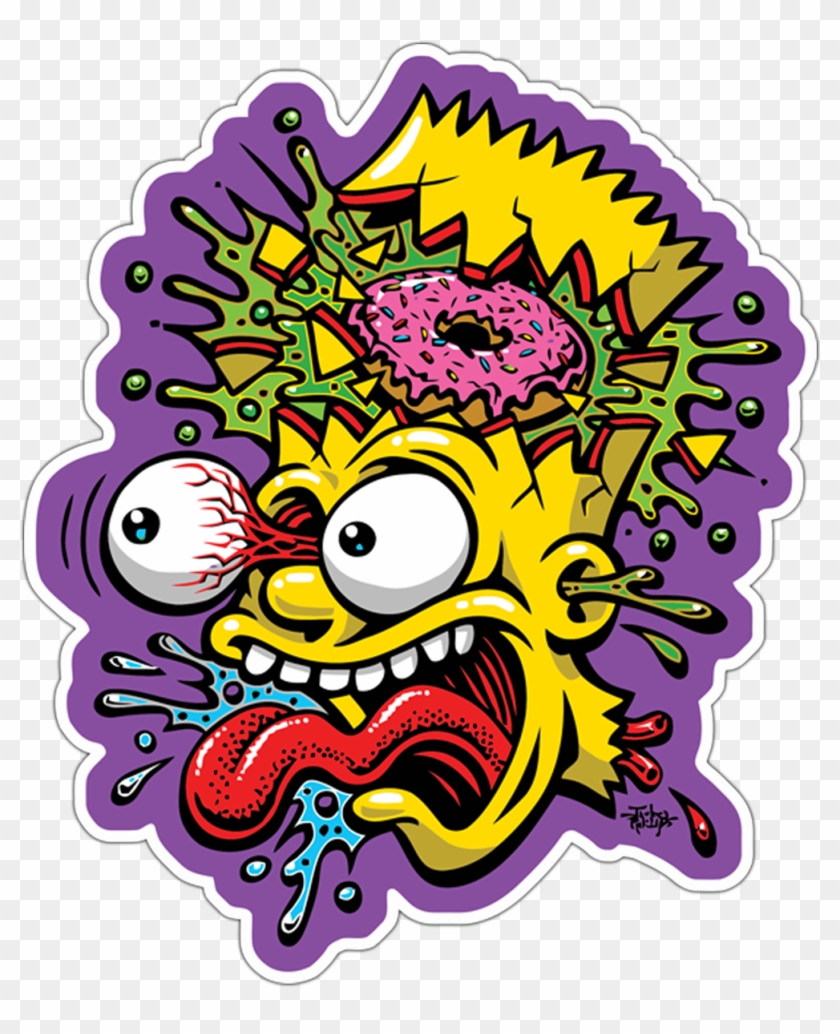 Car & Motorbike Stickers - Simpsons Art Clipart