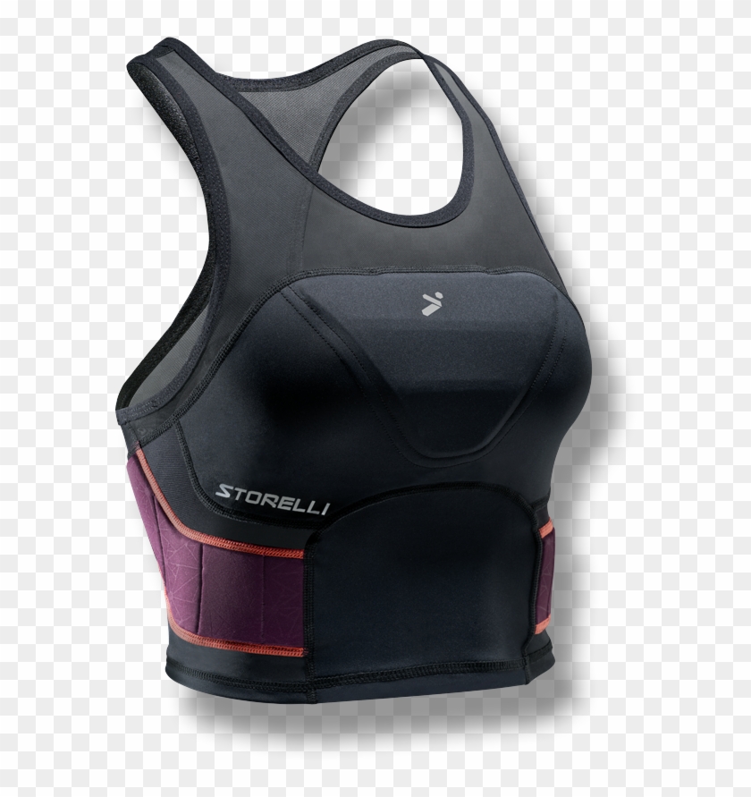 Soccer Crop Top Sports Bra Women Chest Protection Black - Storelli Bodyshield Womens Clipart