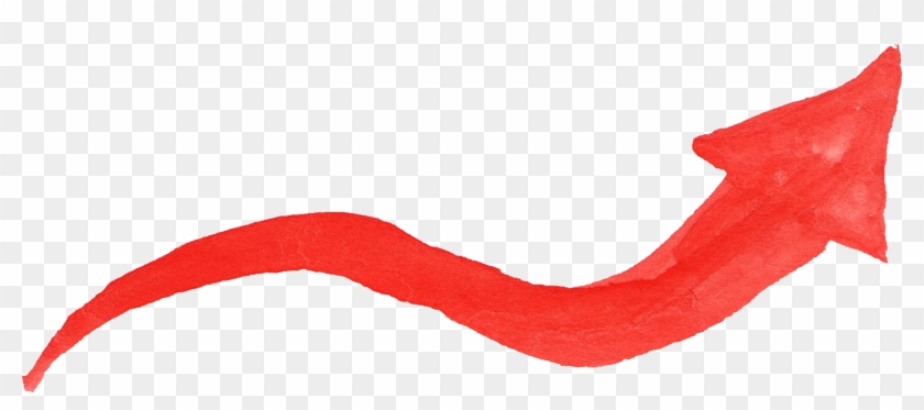 16 Red Watercolor Arrow - Draw Red Arrow Png Clipart