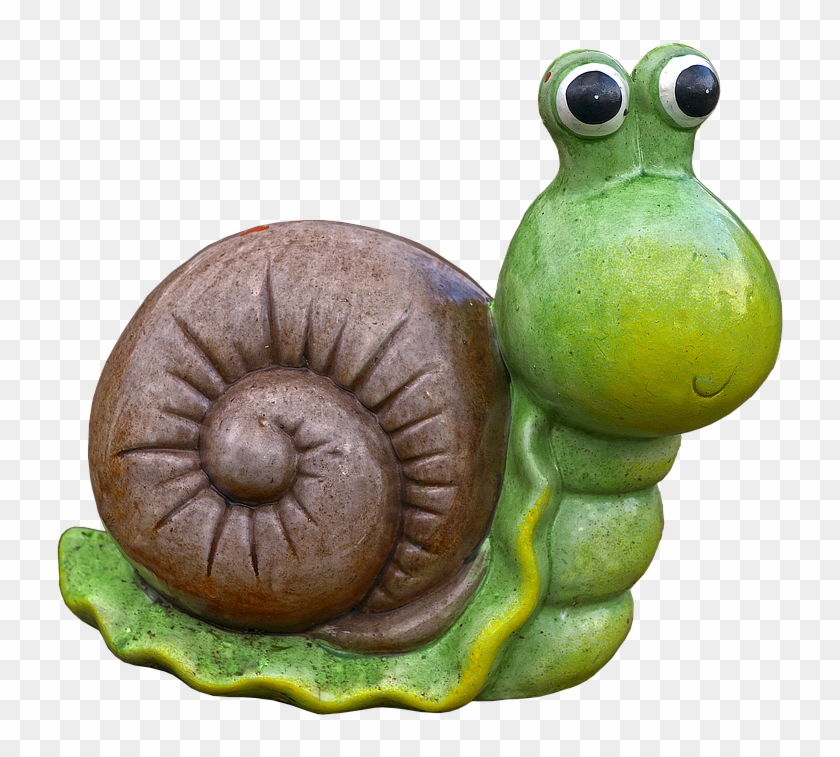 Snail, Shell, Ceramic, Figure, Green, Garden, Sculpture - Lymnaeidae Clipart #396718