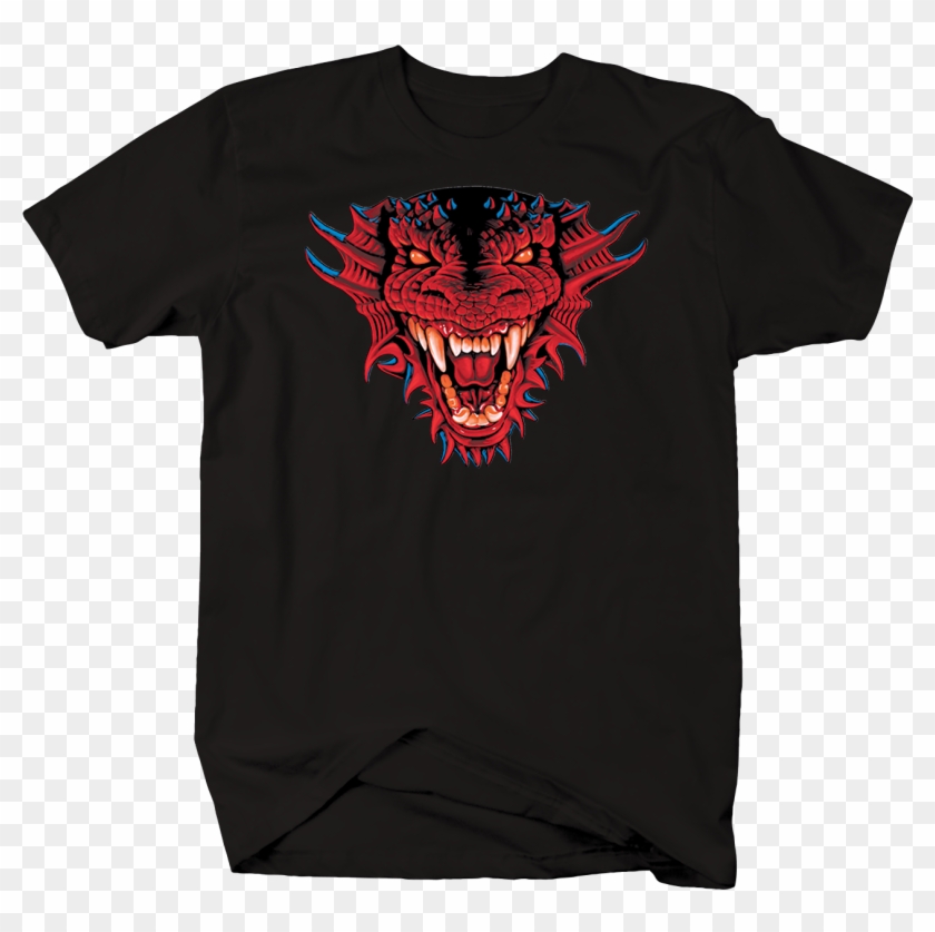 Image Is Loading Red Dragon Mouth Wide Open Scary Horror - Design T Shirt Education Clipart #396974