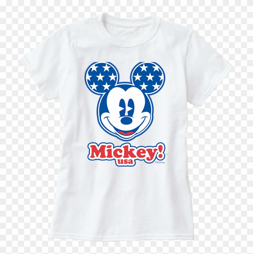 Disney Star Ears Design On Women S - Mickey Mouse Usa Clipart #397052