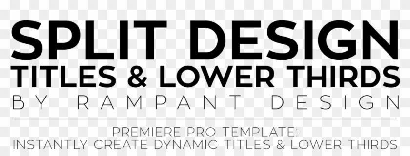 Rampant Split Design Titles & Lower Thirds - Calligraphy Clipart