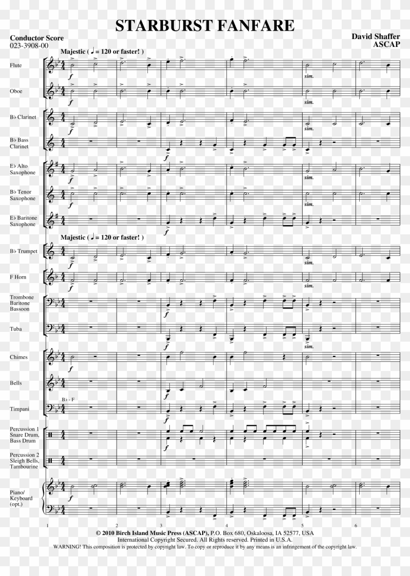 Starburst Fanfare Thumbnail Starburst Fanfare Thumbnail - Heroes And Glory Clarinet Music Sheet Began Band Clipart