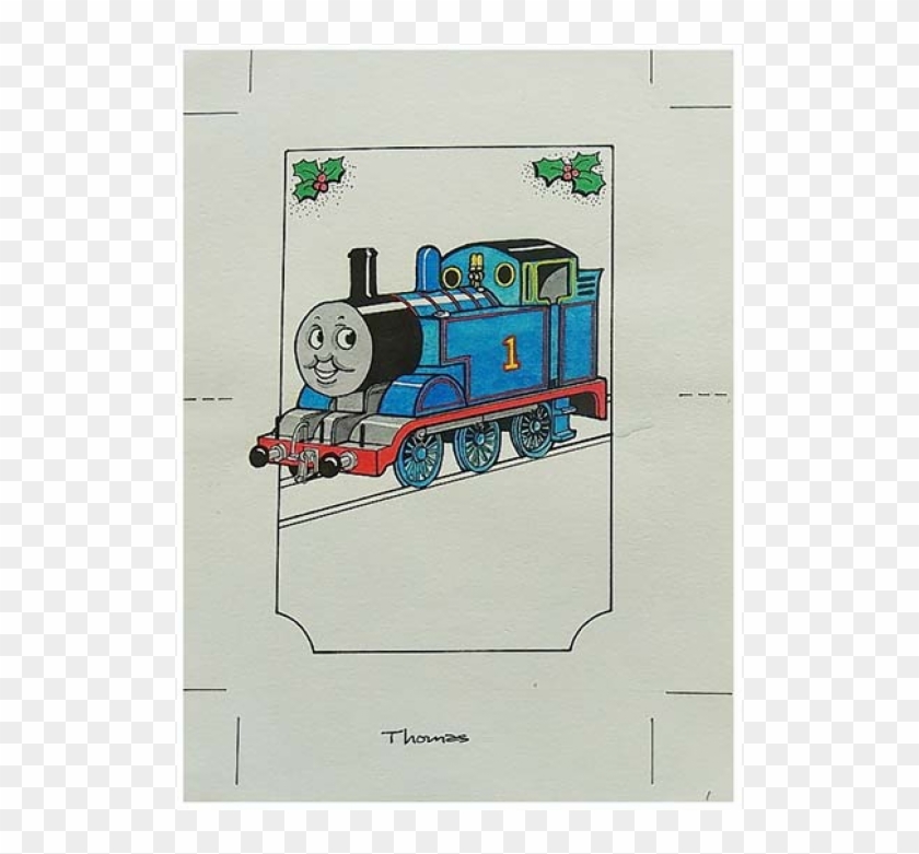 Thomas Christmas Portrait - Locomotive Clipart