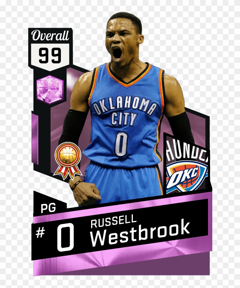 Pink Diamond Russell Westbrook , Png Download - Nba 2k17 Card Generator Clipart