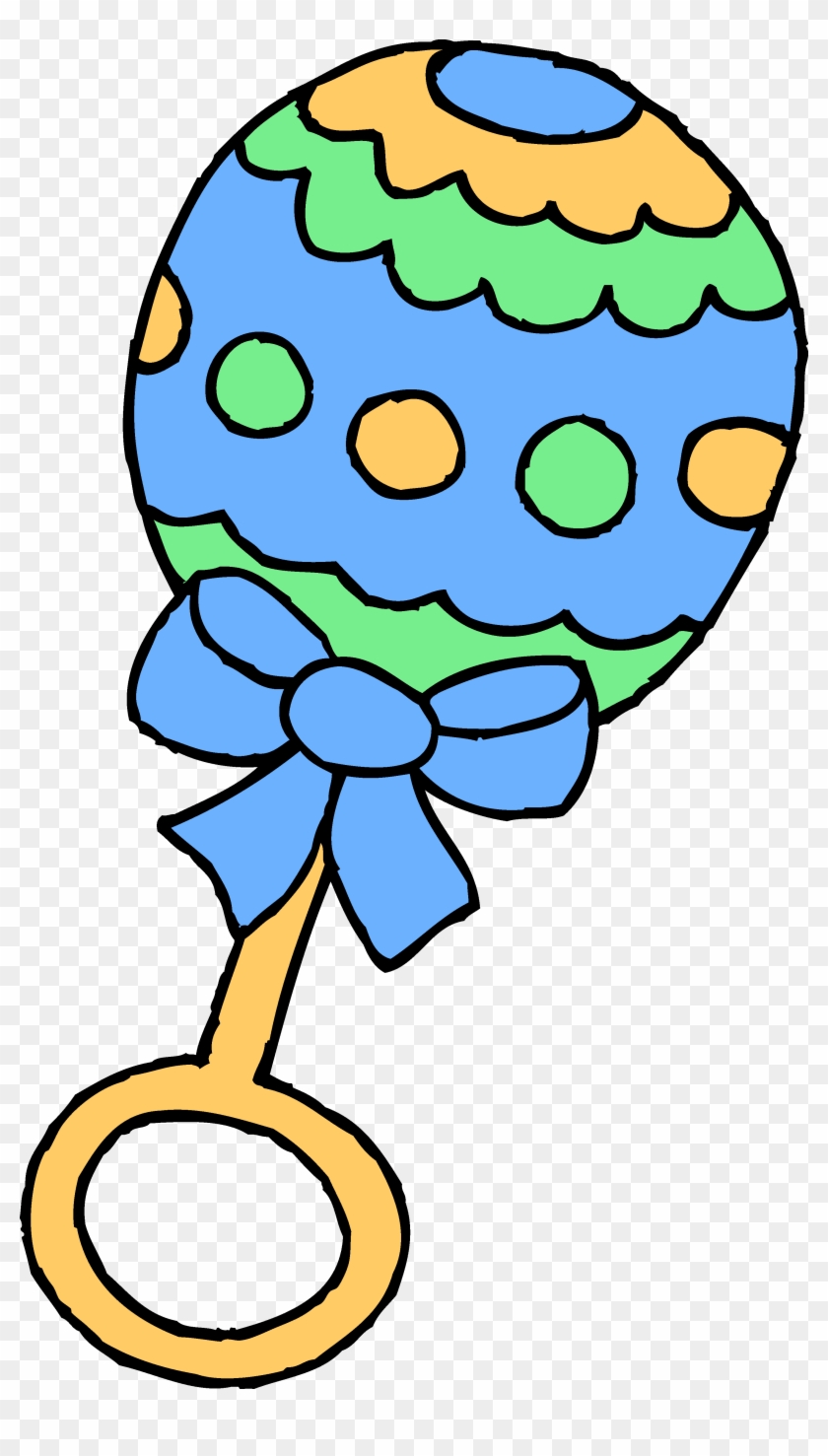 Baby Toy Clipart Many Interesting Cliparts - Coloring Picture Of Rattle - Png Download