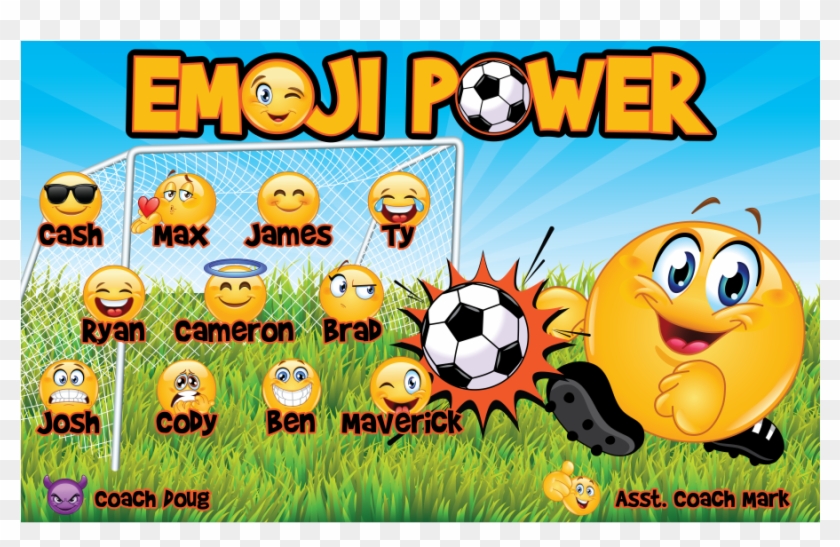 3'x5′ Vinyl Banner Emoji Power - Cartoon Clipart #3900498