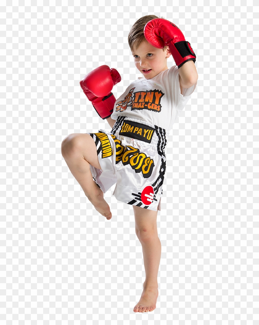Child Practicing Muay Thai - Muay Thai Kids Png Clipart