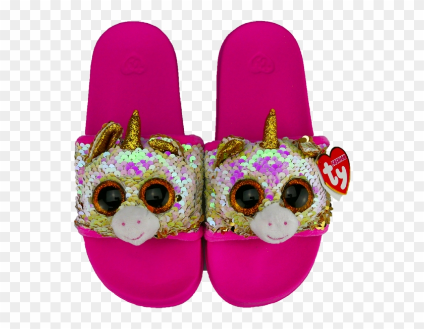 Fantasia The Unicorn Sequin Slides - Beanie Boo Sequin Slides Clipart