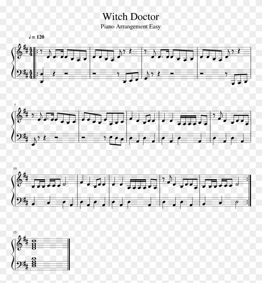 Witch Doctor Sheet Music 1 Of 1 Pages - You Can Become A Hero Guitar Tab Clipart