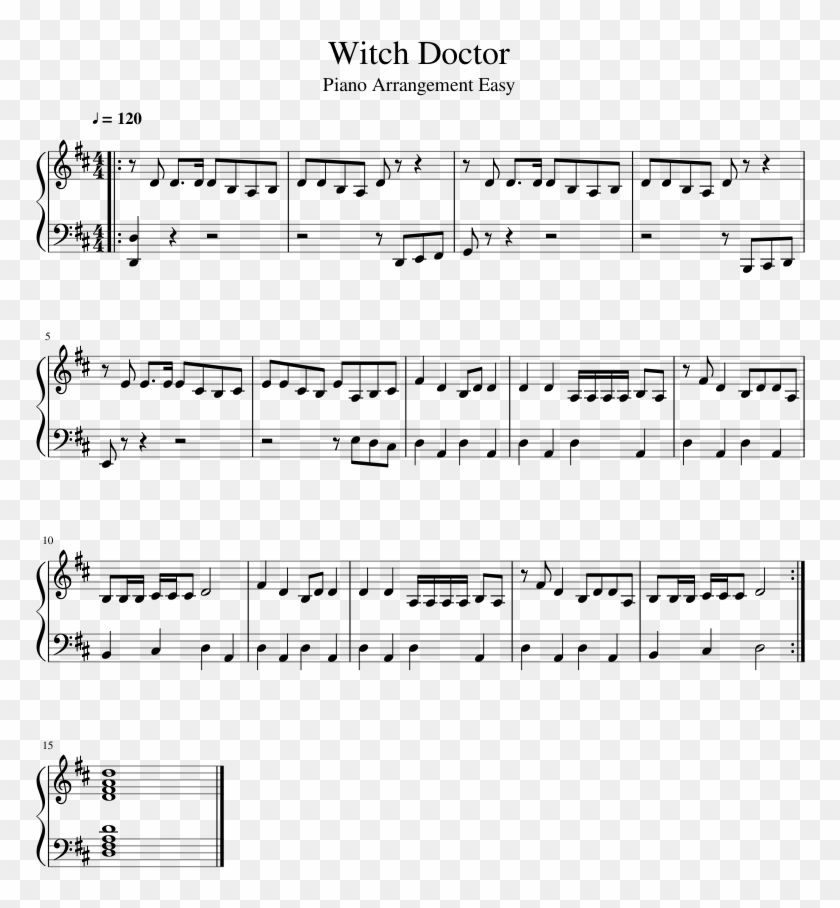 Witch Doctor Sheet Music 1 Of 1 Pages - You Can Become A Hero Guitar Tab Clipart #3901880
