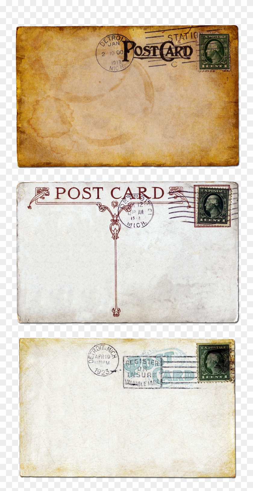 Blank Vintage Postcards For Journaling ~ Láminas Vintage, - Sobre De Carta Vintage Clipart