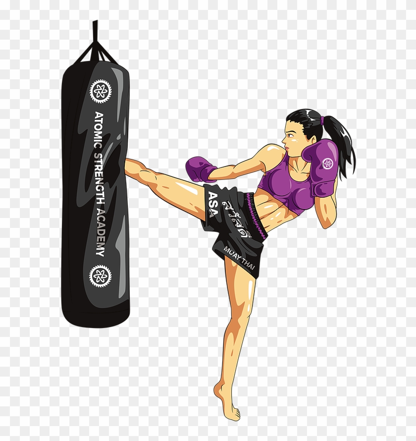 Muay Thai Women - Muay Thai Clipart