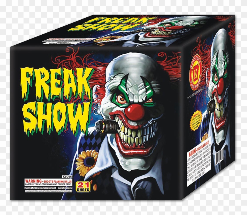 Freak Show - Scary Clown Smoking A Cigarette Clipart