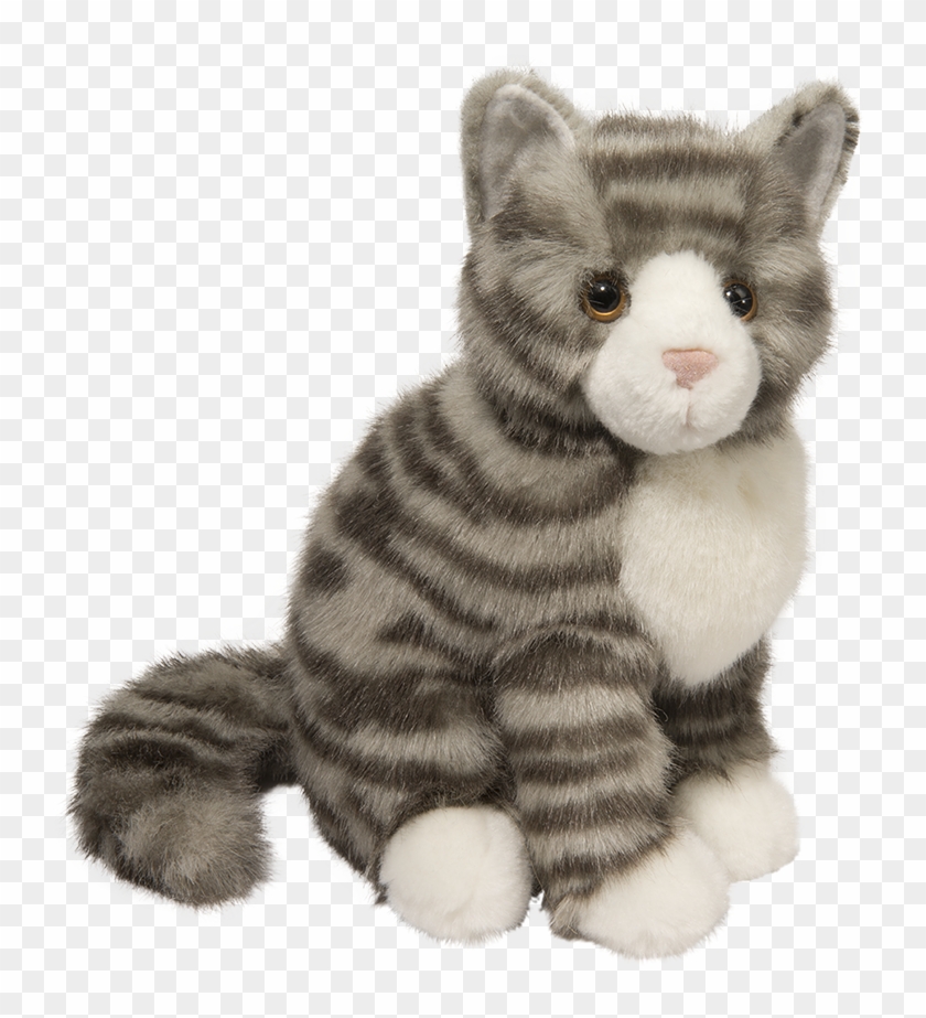 Nickel Grey Stripe Cat - Stuffed Animal Cat Clipart