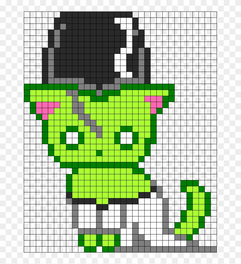 Bride Of Frankenstein Kitty Perler Bead Pattern / Bead - Pixel Art De Chat Clipart