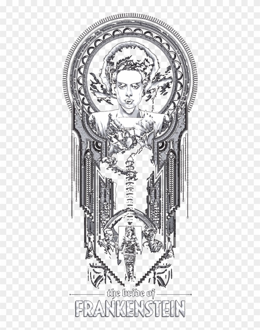 "the Bride Of Frankenstein" Womens / Girls / Mens Hoodie - Illustration Clipart #3903818