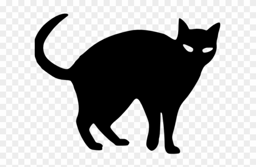 Black Cat Clipart Logo Black - Black Cat Easy Drawing - Png Download