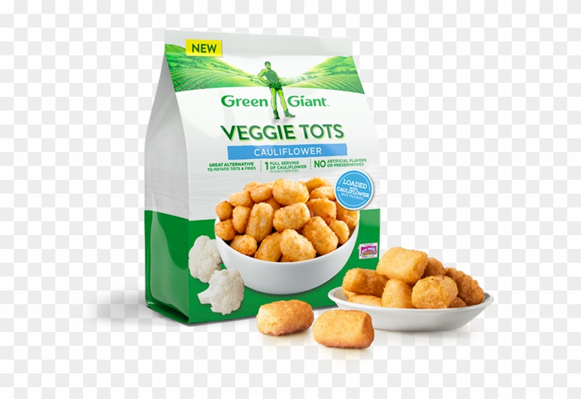 Available In Broccoli, Broccoli And Cheese And Cauliflower, - Cauliflower Tots Green Giant Clipart #3904010