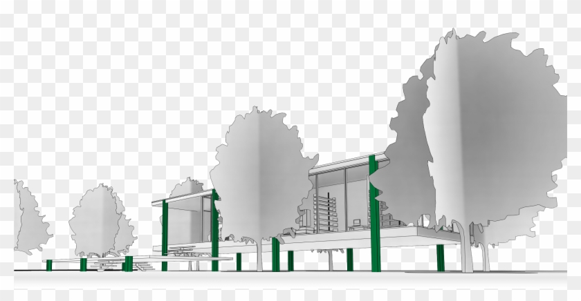 Farnsworth House Vrs - Arch Clipart