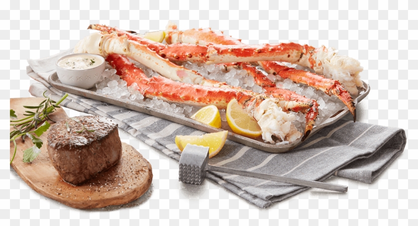 Steak And Crab Legs - Fish Clipart