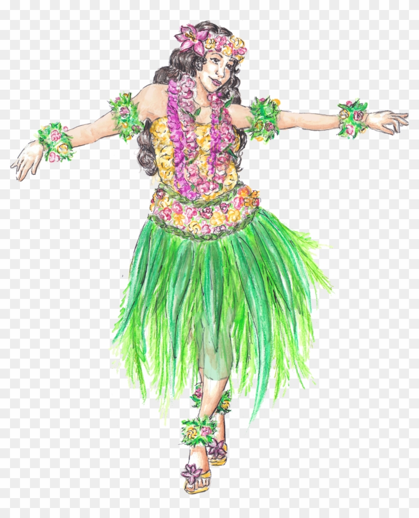 #hawaii #hawaiian #luau #hula #huladancer #huladance - Costume Clipart #3904305