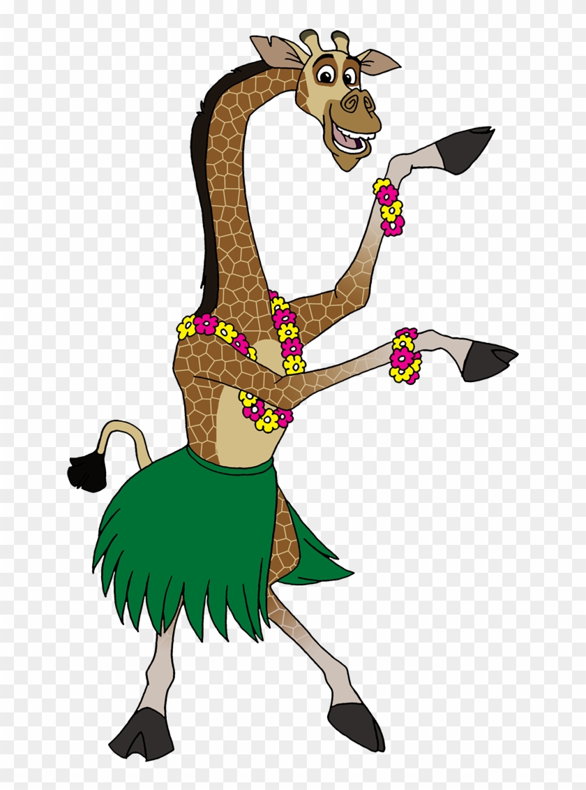 Tropical Hawaiian Hula Dance - Madagascar Clipart Melman - Png Download #3904610