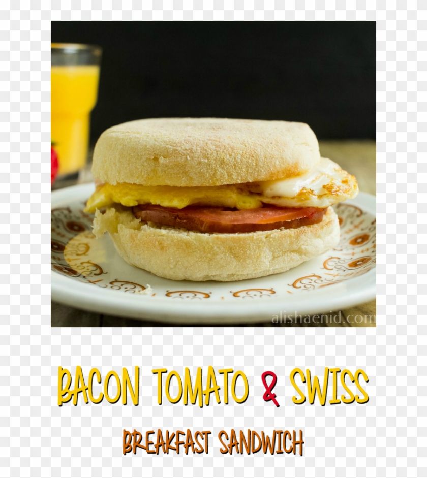 Bacon Tomato Swiss Breakfast Sandwich ~ Alisha Enid - Fast Food Clipart #3904694