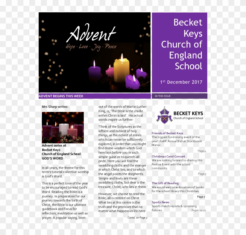2017 12 01 - Becket Keys Church Of England School Clipart
