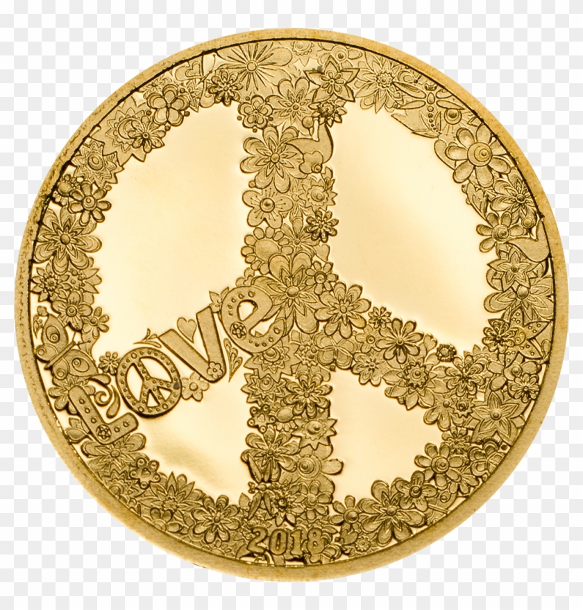 2018 $1 Palau Love And Peace - Coin Clipart #3905883
