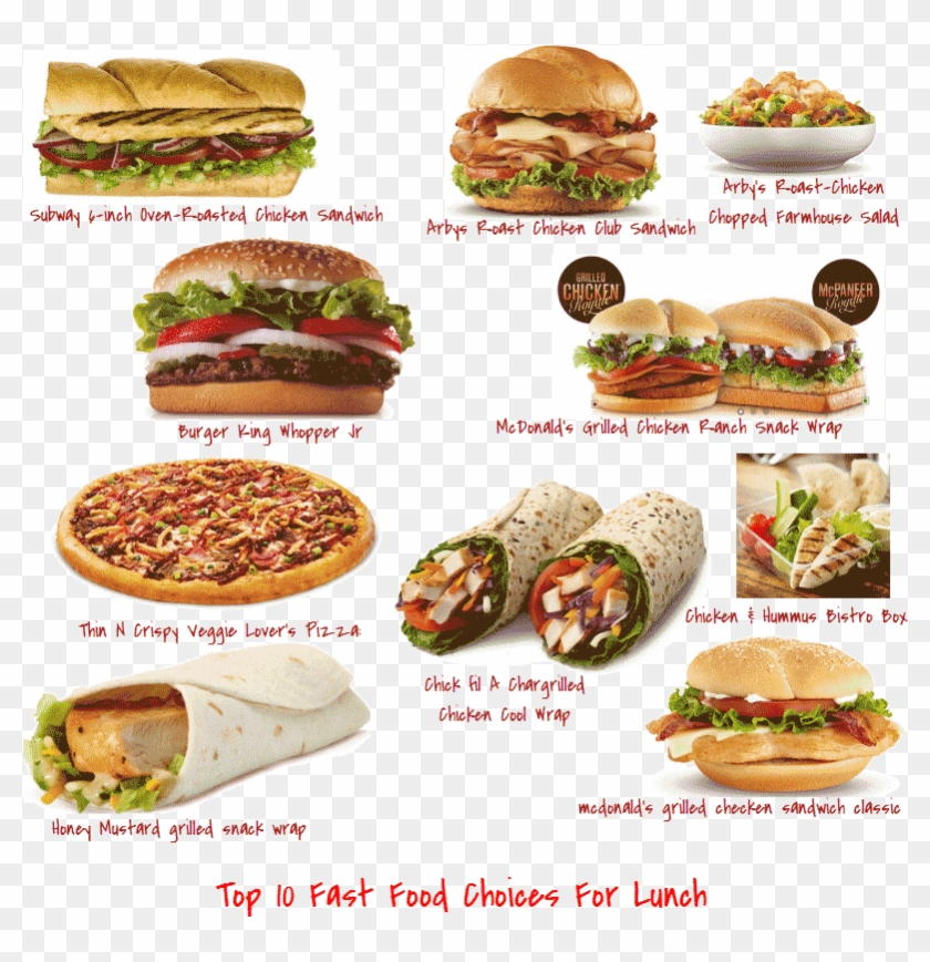 Top 10 Healthy Fast Food Options For Lunch - Burger King Clipart #3906800