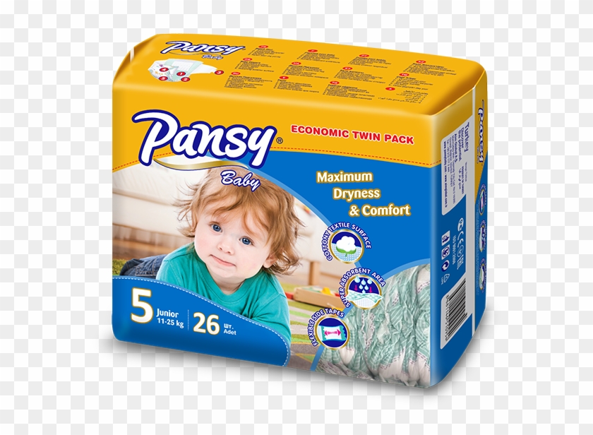 Pansy Baby Diapers - Box Clipart