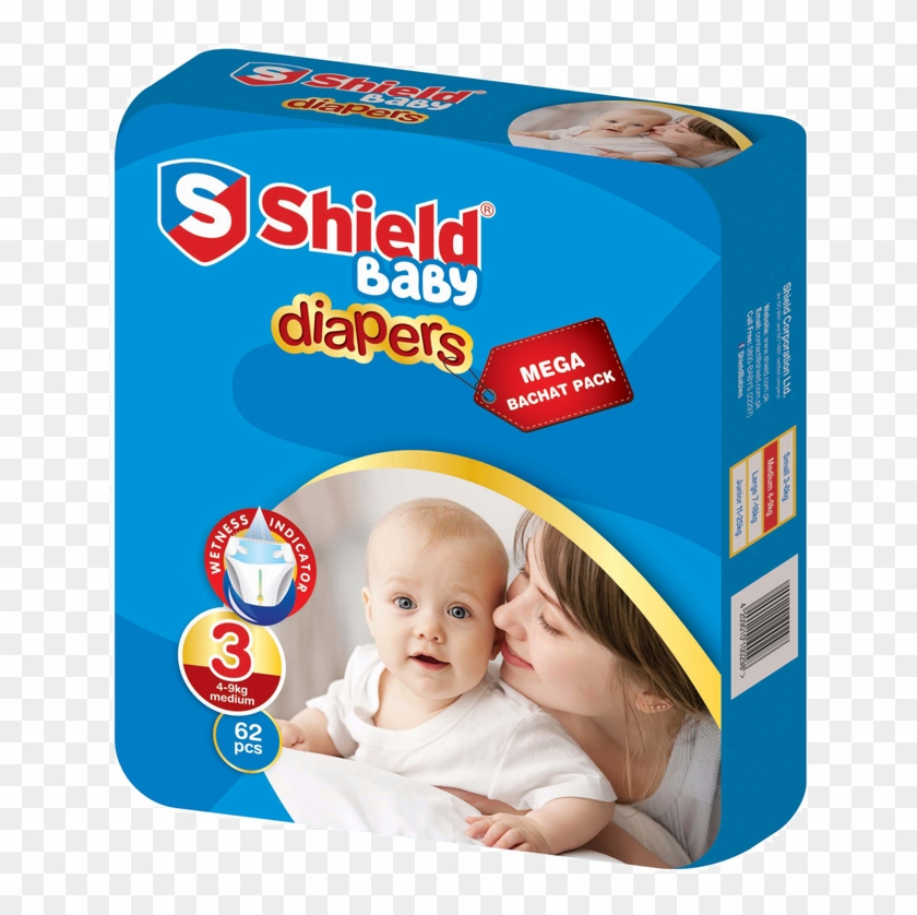 Diaper Mega Bachat Pack - Shield Diapers Price In Pakistan Clipart #3907201